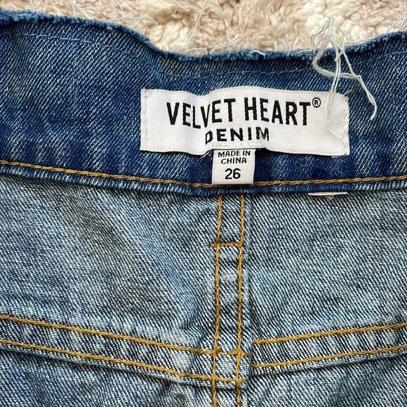 Velvet Heart Asymmetrical Denim Skirt - Picture 3 of 5
